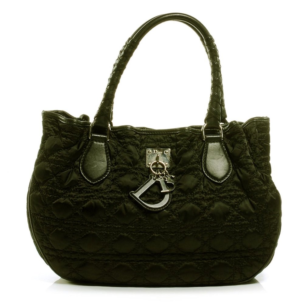 Dior Lady Satin Cannage Quilted Brown Tote - Picture 8 of 8